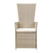 Reclining Garden Chairs 2 Pcs With Cream White Cushion Pe Rattan Beige