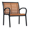 Garden Chairs 2 Pcs Steel And Wpc Black And Brown