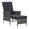 Reclining Garden Chair With Cushions Poly Rattan Grey
