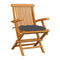 Garden Chairs With Anthracite Cushions 6 Pcs Solid Teak Wood