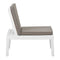 Garden Lounge Chair With Anthracite Cushion Plastic White