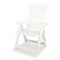 Reclining Garden Chairs 6 Pcs Plastic White