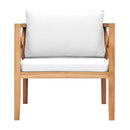 Garden Chair With Cream Cushions Solid Teak Wood
