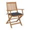 Folding Garden Chairs 6 Pcs With Anthracite Cushions Solid Acacia Wood