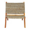 Relaxing Chair Natural Kubu Rattan And Solid Mahogany Wood