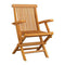Garden Chairs With Cream Cushions Solid Teak Wood 2 Pcs