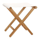 Folding Chairs 2 Pcs Solid Teak Wood And Fabric Cream White