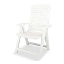 Reclining Garden Chairs 4 Pcs Plastic White