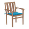 Garden Chairs 2 Pcs With Blue Cushions Solid Teak Wood