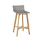 Bar Chairs 2 Pcs Solid Acacia Wood Brown And Grey