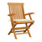 Garden Chairs With Cream Cushions 8 Pcs Solid Teak Wood With Armrest