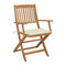 Folding Garden Chairs 6 Pcs With Cream Cushions Solid Acacia Wood