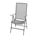 Stackable Garden Chairs 2 Pieces Steel Grey