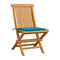 Garden Chairs With Blue Cushions 4 Pcs Solid Teak Wood