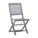 4 Pcs Folding Outdoor Chairs Solid Acacia Wood