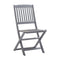 4 Pcs Folding Outdoor Chairs Solid Acacia Wood