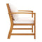Garden Chairs 2 Pcs With Cream Cushion Solid Acacia Wood