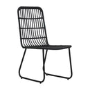 Garden Chairs 2 Pcs Poly Rattan Black