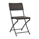 Folding Garden Chairs 2 Pcs Hdpe And Steel Brown