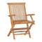 Garden Chairs With Cream White Cushions Solid Teak Wood 2 Pcs