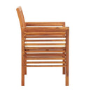Garden Dining Chairs With Cushions 2 Pcs Solid Acacia Wood