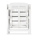 Reclining Garden Chairs 4 Pcs Plastic White