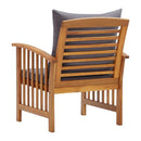 Garden Chairs With Cushions Dark Grey 2 Pcs Solid Acacia Wood