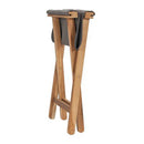 Folding Chairs 2 Pcs Solid Teak Wood And Fabric Dark Grey