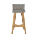 Bar Chairs 2 Pcs Solid Acacia Wood Brown And Grey