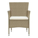 Garden Dining Chairs 2 Pcs Poly Rattan Beige