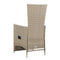 Reclining Garden Chairs 2 Pcs With Cream White Cushion Pe Rattan Beige