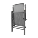 Stackable Garden Chairs 2 Pieces Steel Grey