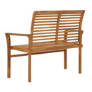 Garden Bench 112 Cm Solid Teak Wood