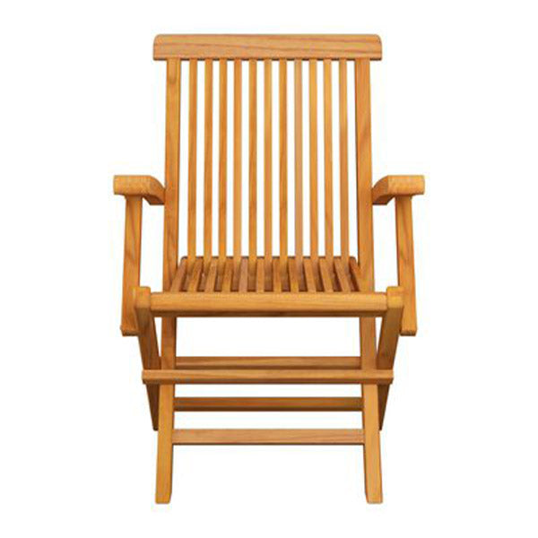 Garden Chairs With Armrest 3 Pcs Solid Teak Wood