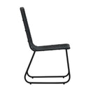 Garden Chairs 2 Pcs Poly Rattan Black