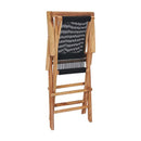 Folding Garden Chairs With Armrest 2 Pcs Solid Teak Wood And Rope