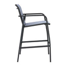 Garden Bar Chairs 4 Pcs Grey Textilene