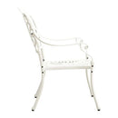 Garden Chairs 2 Pcs Cast Aluminium White