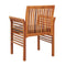 Garden Dining Chair With Cushion Solid Acacia Wood Oil Finished