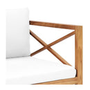 Garden Chair With Cream Cushions Solid Teak Wood
