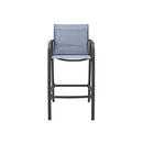 Garden Bar Chairs 4 Pcs Grey Textilene