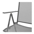 Stackable Garden Chairs 2 Pieces Steel Grey