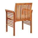 Garden Dining Chairs With Cushions 2 Pcs Solid Acacia Wood