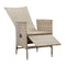 Reclining Garden Chairs 2 Pcs With Cream White Cushion Pe Rattan Beige