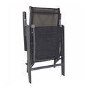 Reclining Deck Chair Aluminium And Textilene Black