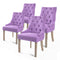 4X French Provincial Oak Leg Chair Amour Violet