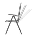 Stackable Garden Chairs 2 Pieces Steel Grey