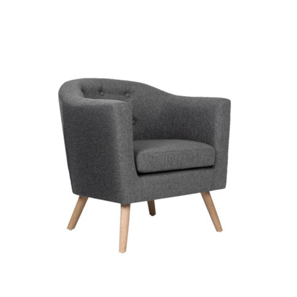 Artiss Adora Armchair Tub Chair Single Accent Sofa Lounge Fabric Grey