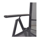 Reclining Deck Chair Aluminium And Textilene Black