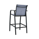 Garden Bar Chairs 4 Pcs Grey Textilene